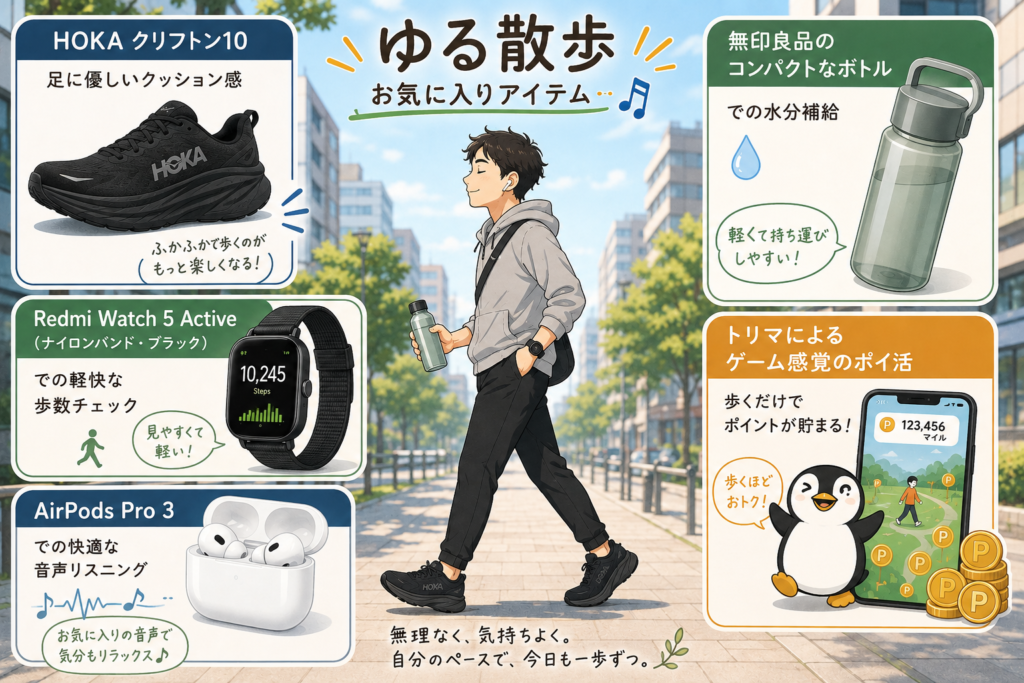 散歩で愛用しているアイテム4点